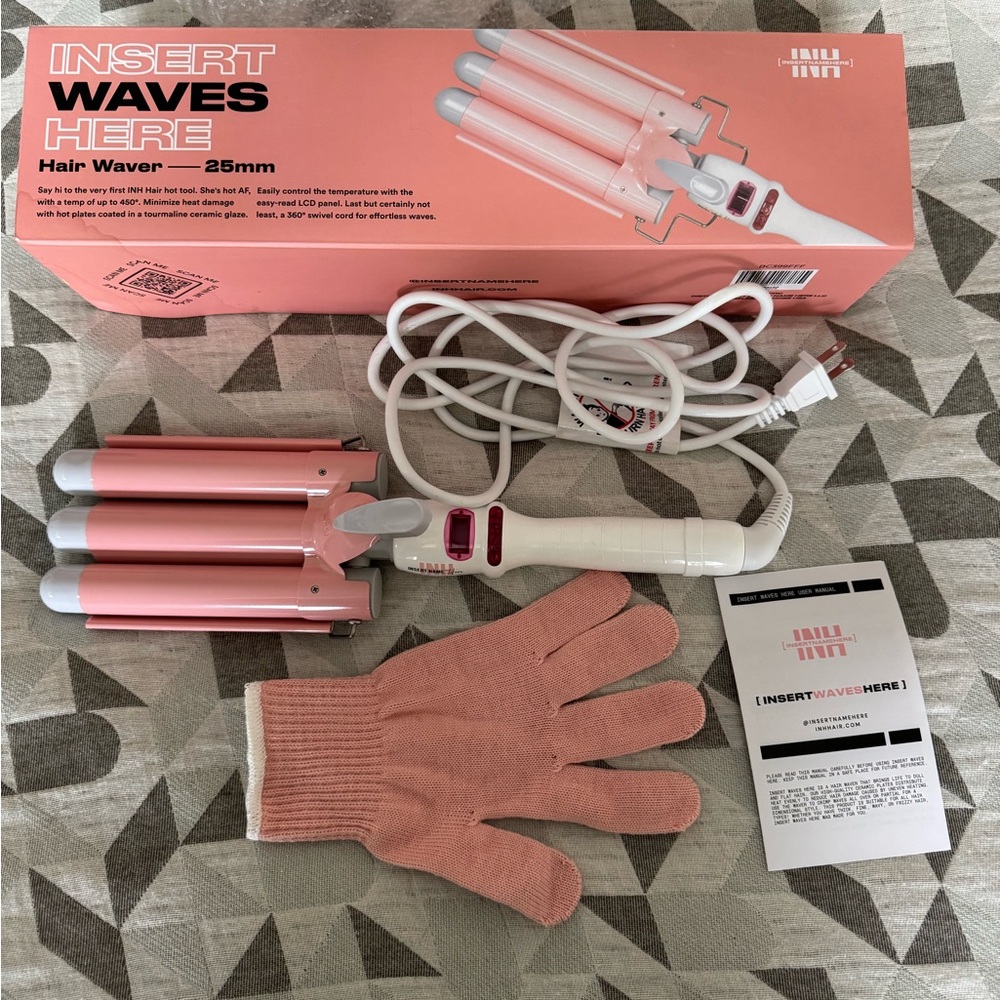 Insert Waves Here Hair Waver with Glove 25mm Ceramic Used 1x mermaid hair beachy
